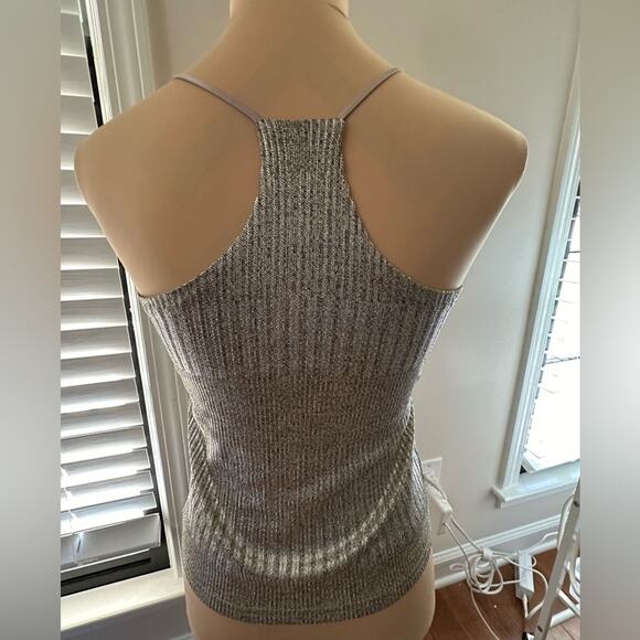 Anthropologie Bishop + Young Letitia Shimmer Racerback Tank Top- NWOT - Picture 3 of 5